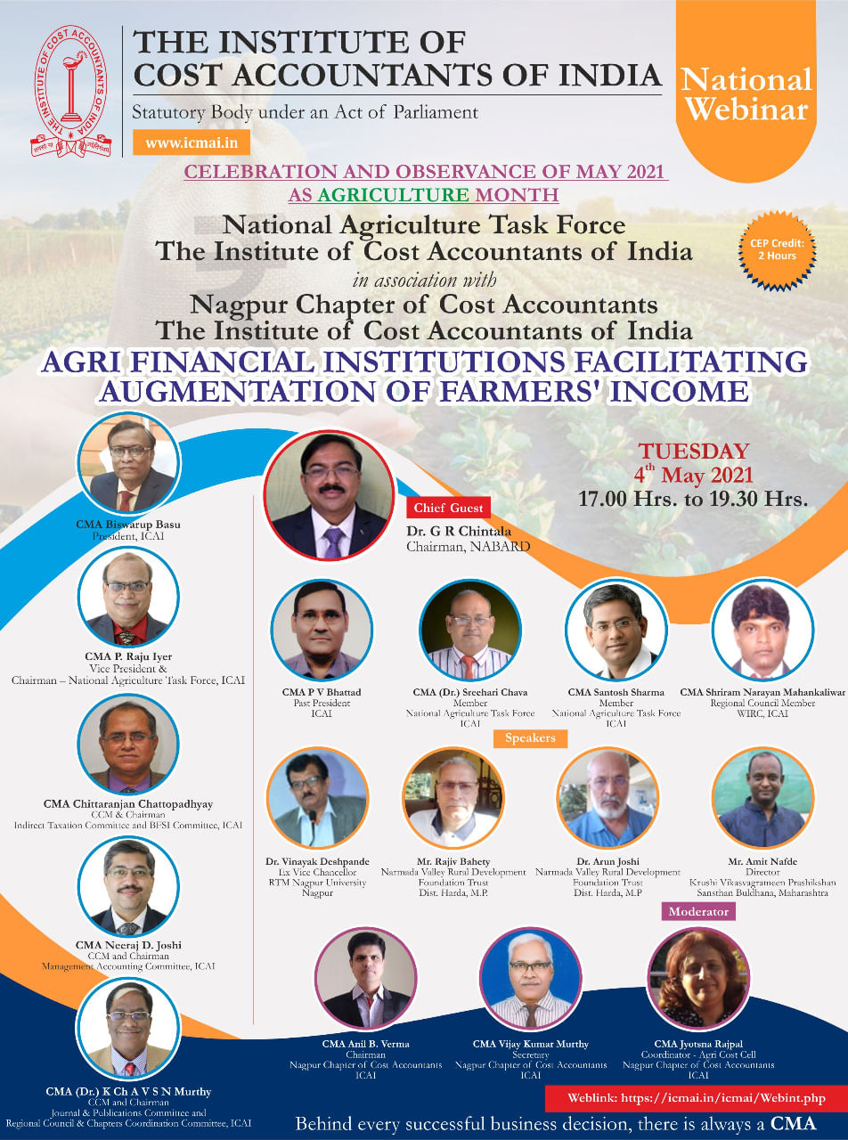 National Webinar on Agri Financial Institutions facilitating Augmentation of Farmers’ Income