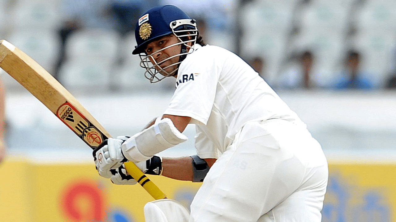The Little Master Blaster at his best in a test cricket match